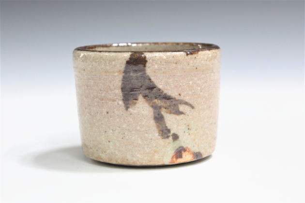 北大路魯山人「絵唐津風草文ぐいのみ」陶々庵箱[KITAOJI Rosanjin]Sake cup