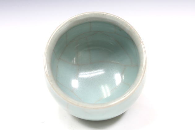 柳瀬美術店 / 三浦小平二「青磁ぐい呑-1」共箱[MIURA Koheiji]Sake cup